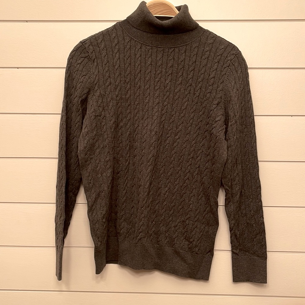 New Talbots grey long sleeve turtleneck